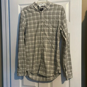 Rye men’s slim fit gray button down shirt size medium tall